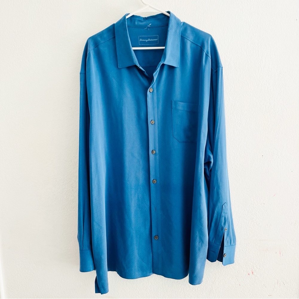 Tommy Bahama size 2XL silk wool button down shirt